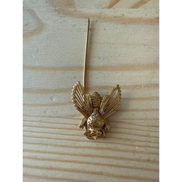 Gold Tone Monet Insect Stick Pin Brooch Vintage - Picture 1 of 6